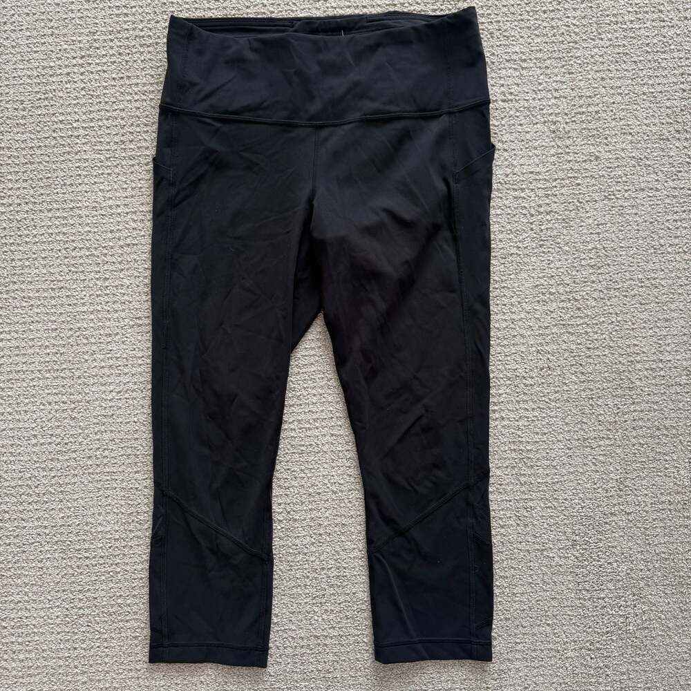 Lululemon Pace Rival Mid-Rise Crop Leggings with Mesh Panels